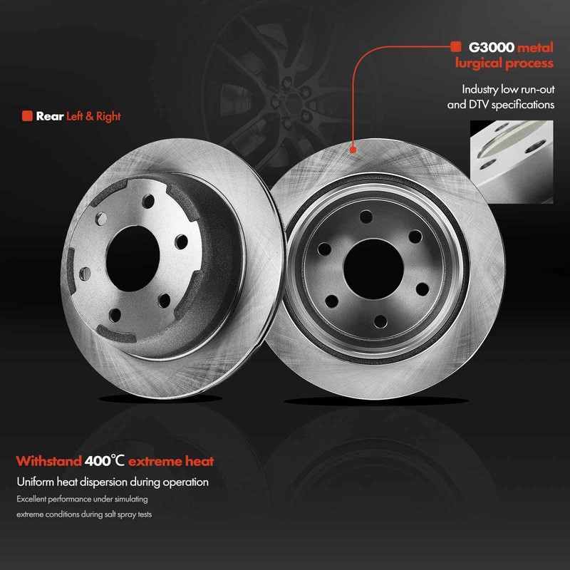 Front & Rear Disc Brake Rotors for Chevrolet Silverado 1500 1999-2004 GMC Yukon gallery