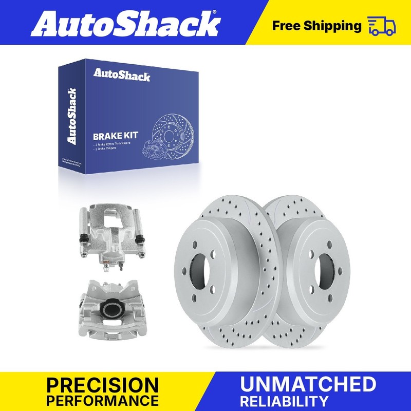 Rear Drilled Slotted Brake Rotors Calipers for Jeep, Liberty 2008-2012