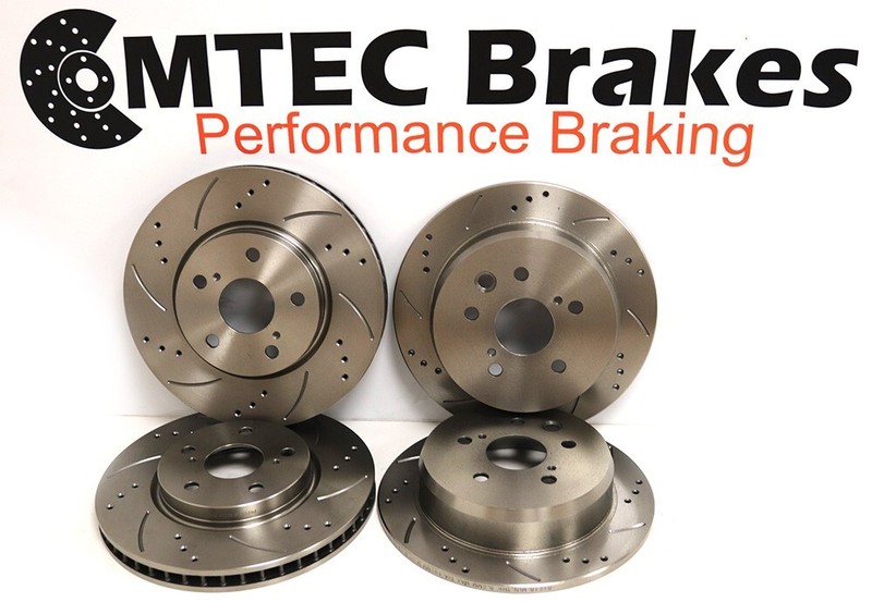 BMW 5 E60 520i 09/03-02/05 Drilled Grooved Front Ha Brake Discs and Pads gallery