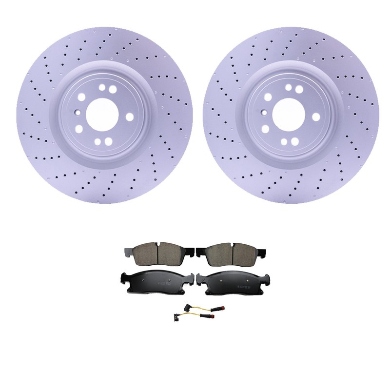Hella Front Rotors Akebono EURO Ceramic Disc Brake Pads Kit For X166 GL450 14-16