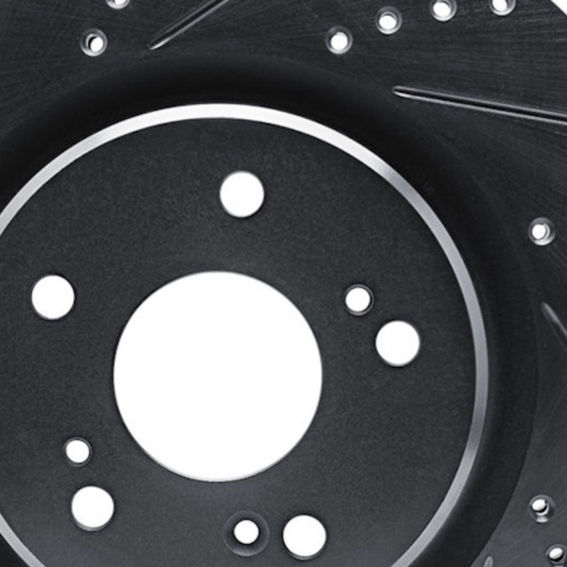 For Lincoln Zephyr 2006 Rotor Set | Black | Drilled And Slotted gallery