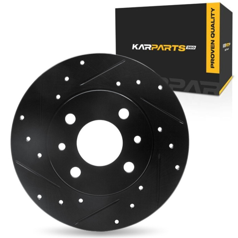 For Fiat 500 2009 2010 Brake Rotor | Black | 11 mm. / 0.43 in. Nominal Thickness