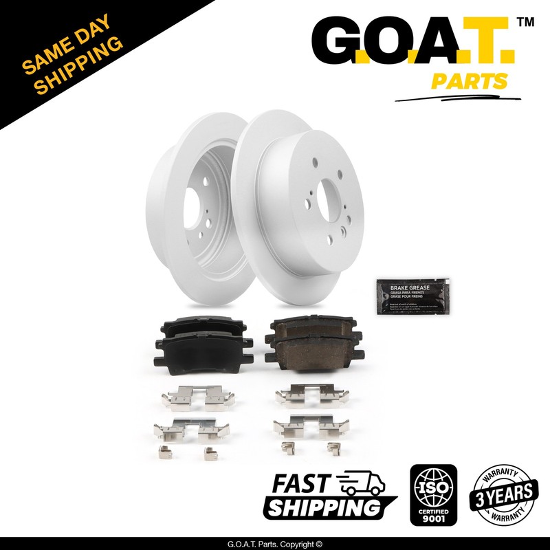 Rear Brake Rotors & Ceramic Brake Pads for Lexus RX330 04-07 Toyota Highlander