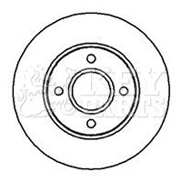 2x Brake Discs Pair Vented Front 258mm KBD4120 Key Parts Set 1148202 1320585 New gallery