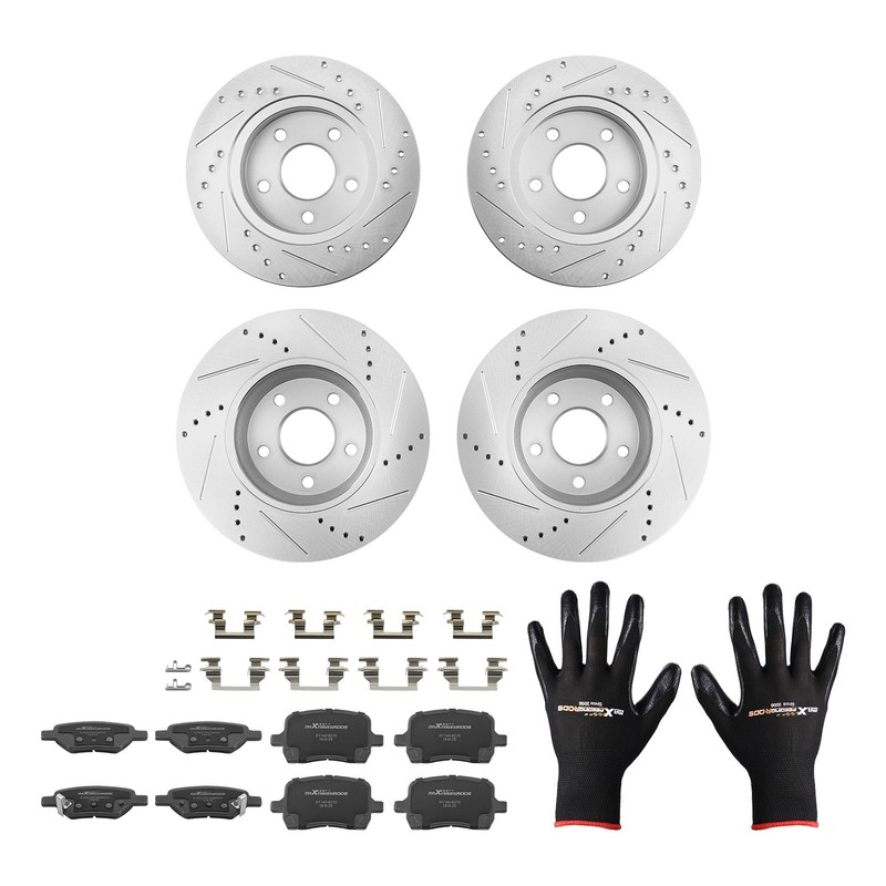 Front Rear Brake Rotors+Pads Kit for Pontiac G6 2008-2010/ Saturn Aura 2007-2009 gallery