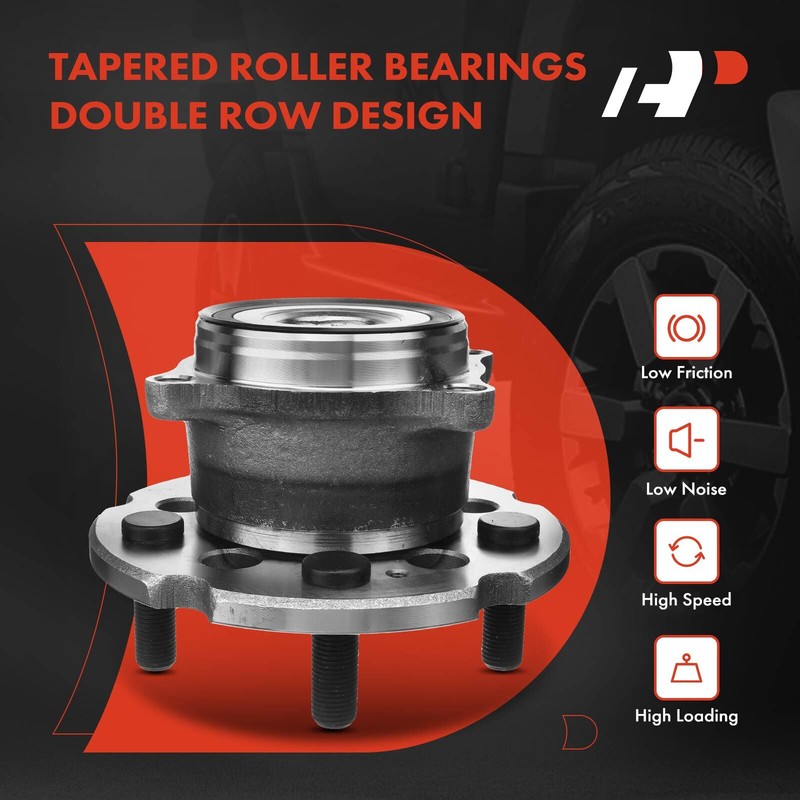 A-Premium Drilled Rotor & Pads+Hub Bearing Front & Rear for Acura MDX ZDX Honda gallery