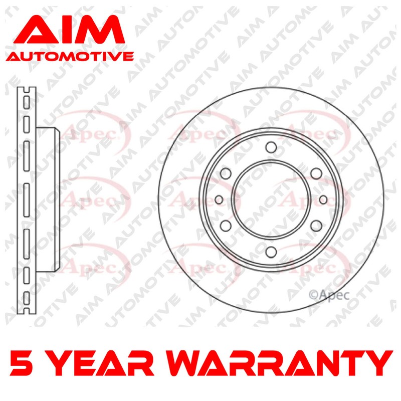 Brake Disc Front Aim Fits Toyota Hilux 1989-1997 2.4 D TD 3.0 3.5 4.0