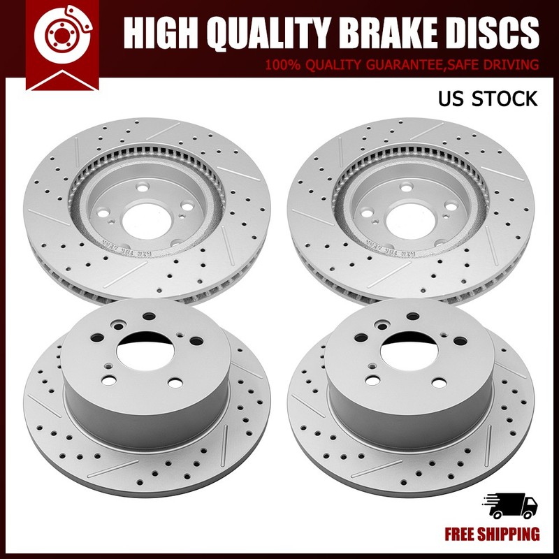 [Front & Rear] Drilled Brake Rotors for 2008-11 Toyota Camry Avalon Lexus ES350