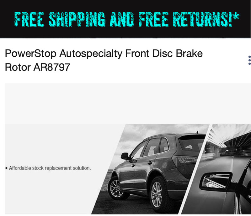 Power Stop AR8797 Autospeciality Stock Replacement Front Brake Rotor & Pads