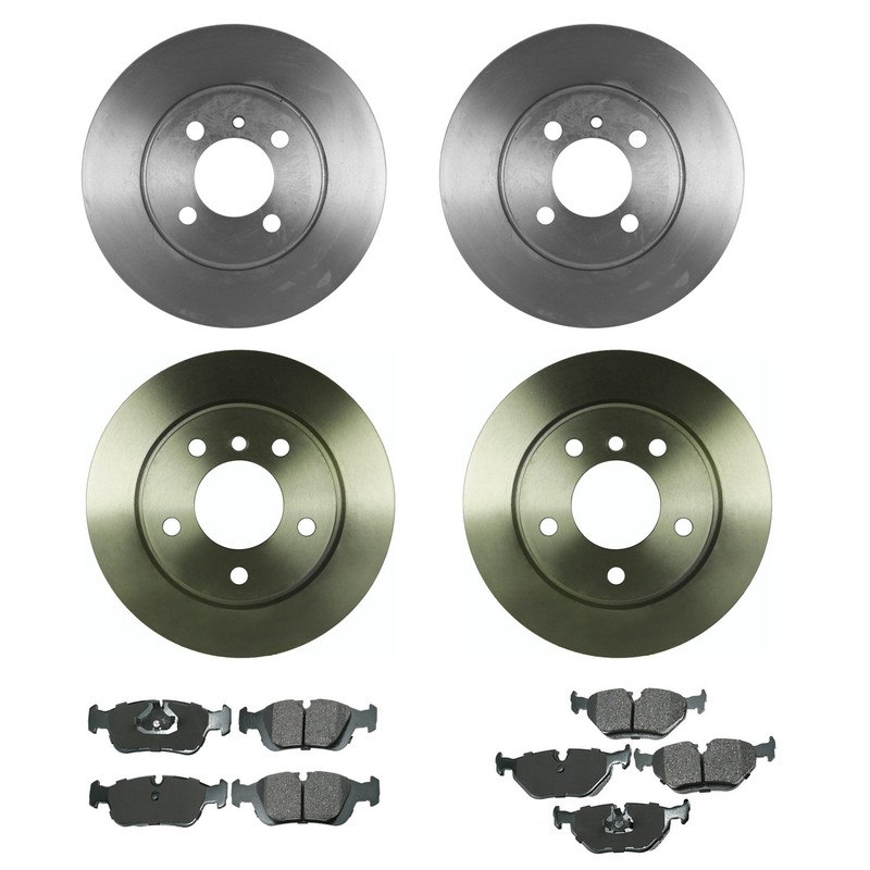 Bosch Front Rear Rotor Akebono EURO Ceramic Brake Pad Kit for E30 E36 325i M50