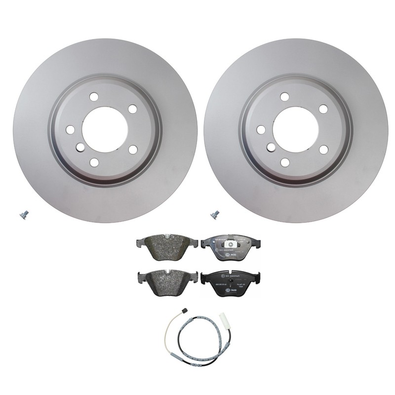 Hella Front Rotors Low-Met Disc Brake Pad Kit For BMW E84 X1 xDrive35i 3.0L