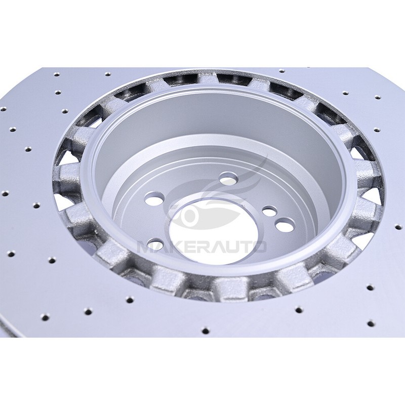 Rear Left+Right Brake Drilled Disc Rotors For BMW F85 F86 X5 X6 M Pair gallery
