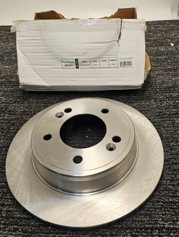 Autospecialty JBR1563 Solid Rear Brake Rotor Fits 2023 Hyundai Kona