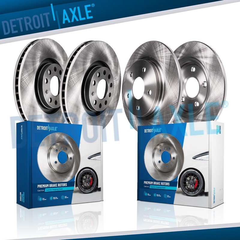 Front and Rear Disc Brake Rotors Kit for 2005 – 2009 Audi A4 Quattro Seat Exeo