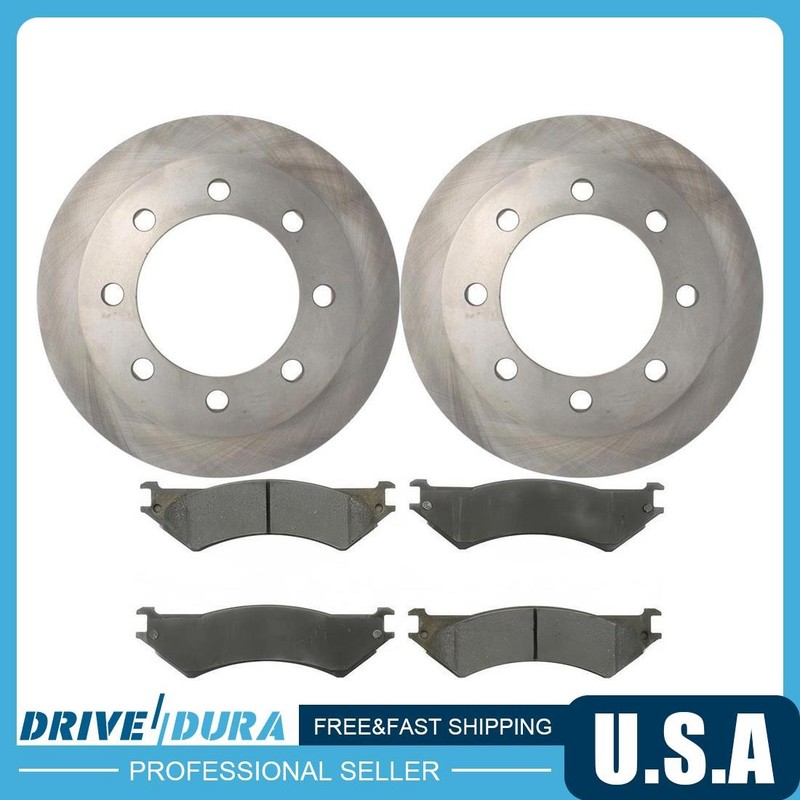 For Ford E-150 Ford E-150 Econoline Rear Disc Brake Rotors and Brake Pads Kit gallery