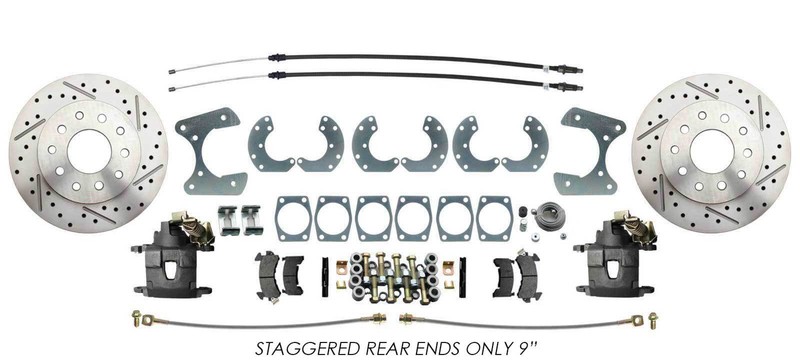 Ford 9″ High Performance Rear Disc Brake Conversion Kit Staggered Rear Ends