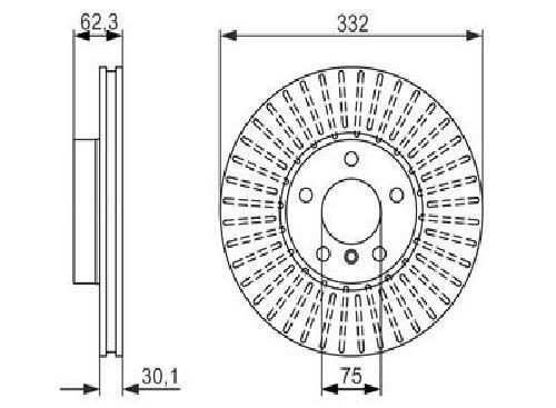 Genuine brake disc Bosch 0 986 479 624 for BMW gallery