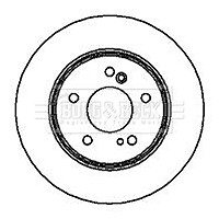 Fits Mercedes C-Class SLK CLK CLC-Class 1x Brake Disc Rear Borg & Beck gallery
