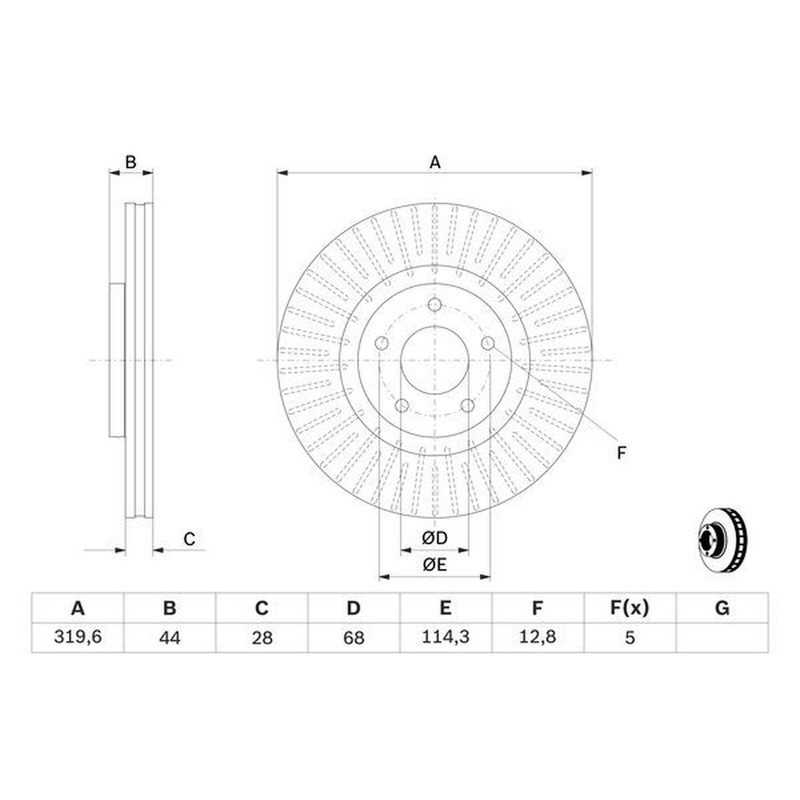 Bosch Brake Disc - 0986479679 - Single- Premium Engineering for Performance gallery