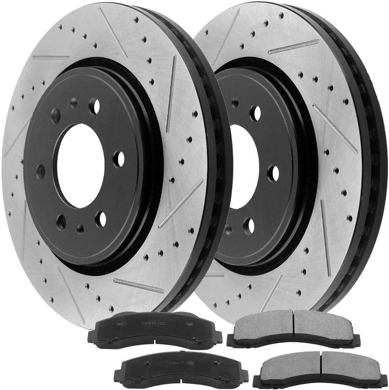 Front E coating Brake Rotors Brake Pads for Ford F-150 ExpedZLion Navigator ZL