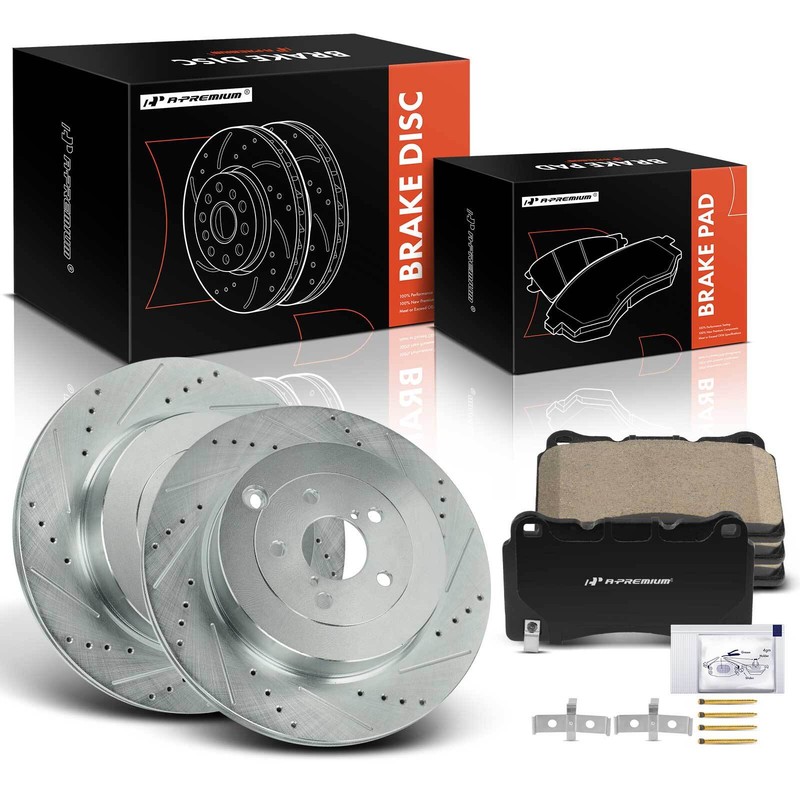 A-Premium Front Drilled Brake Rotor for Subaru BRZ 2017 2018 Toyota 86 2019 2020