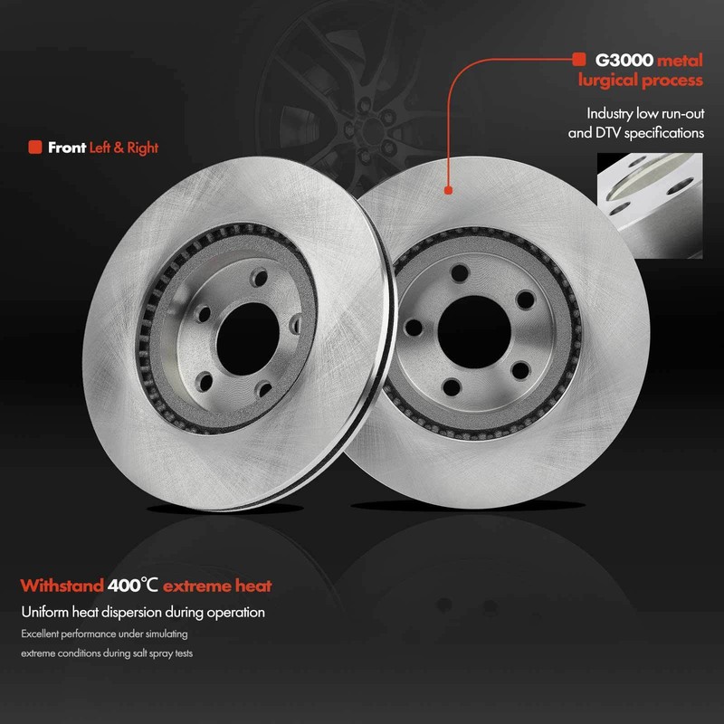 2x Front Left & Right Disc Brake Rotors for Chrysler PT Cruiser 2001-2010 2.4L gallery