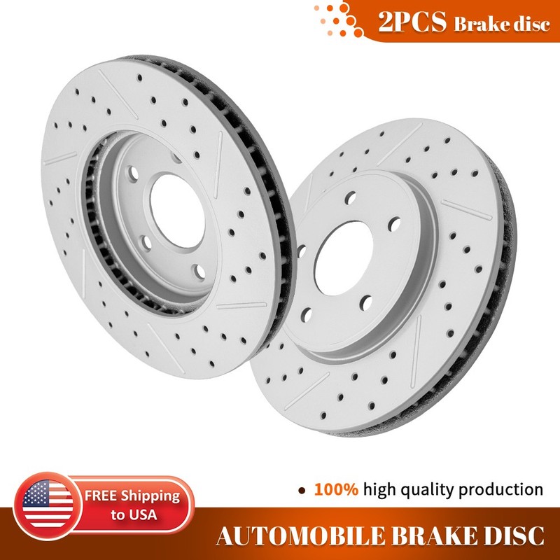 283mm Front Drilled Disc Brake Rotors for Nissan NV200 2013-2021 LEAF 2018-2025