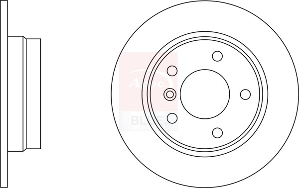 2x Brake Discs Pair Solid Rear 280mm SDK6488 Apec Blue Set 34216752545 Quality gallery