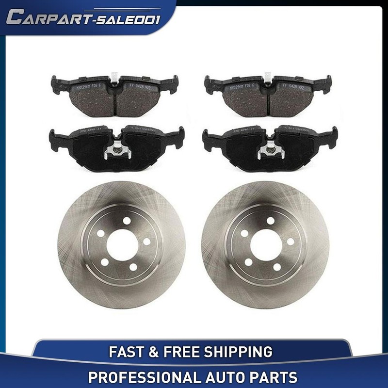 For 1988-1992 BMW 735iL OE Rear Disc Brake Rotors Brake Pads Kit
