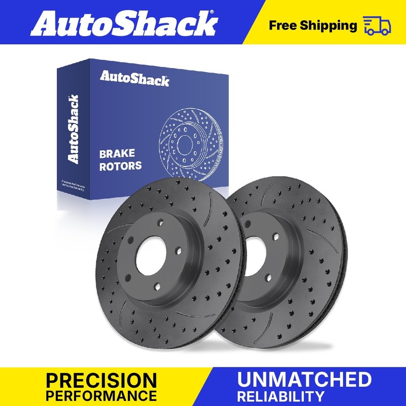 Front Drilled Slotted Brake Rotors Pair for Nissan, Sentra 2013-2019
