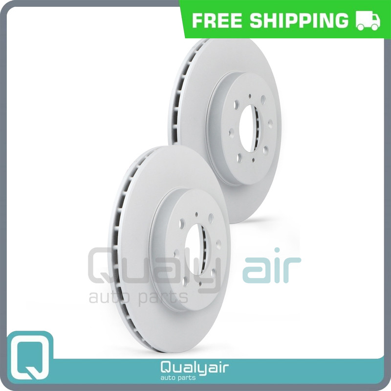 New 2PCS Front Coated Vented Disc Brake Rotor Fits Honda Fit, Insight