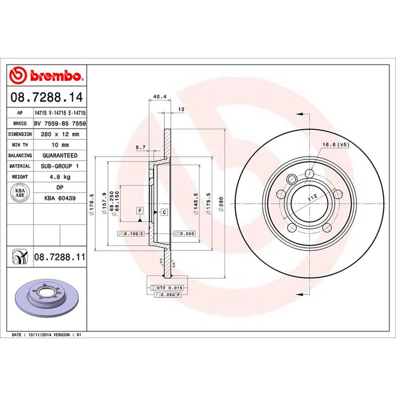 Rear Brake Pads and Disc Rotors Set Fits Volkswagen EuroVan 2.8L gallery