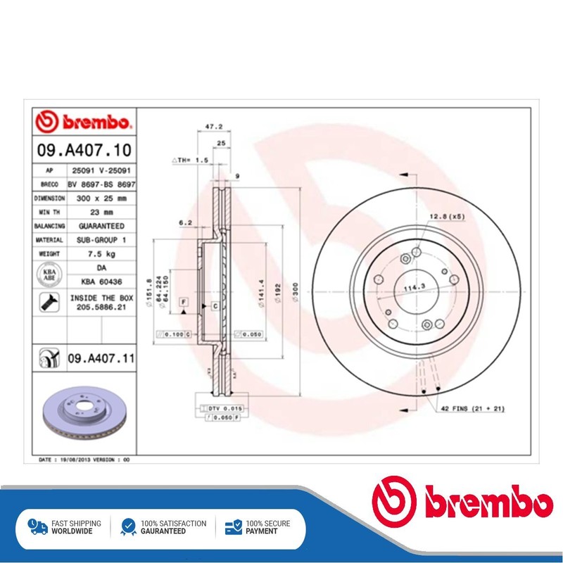 Fits Honda CR-V Civic 2.0 2.2 TDi 2.4 + Other Models Brake Discs Front Brembo gallery