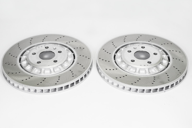 SHW FRONT DRILLED BRAKE DISCS DISC 374mm PAIR FOR AUDI RSQ3 2019- 4M0615301BJ