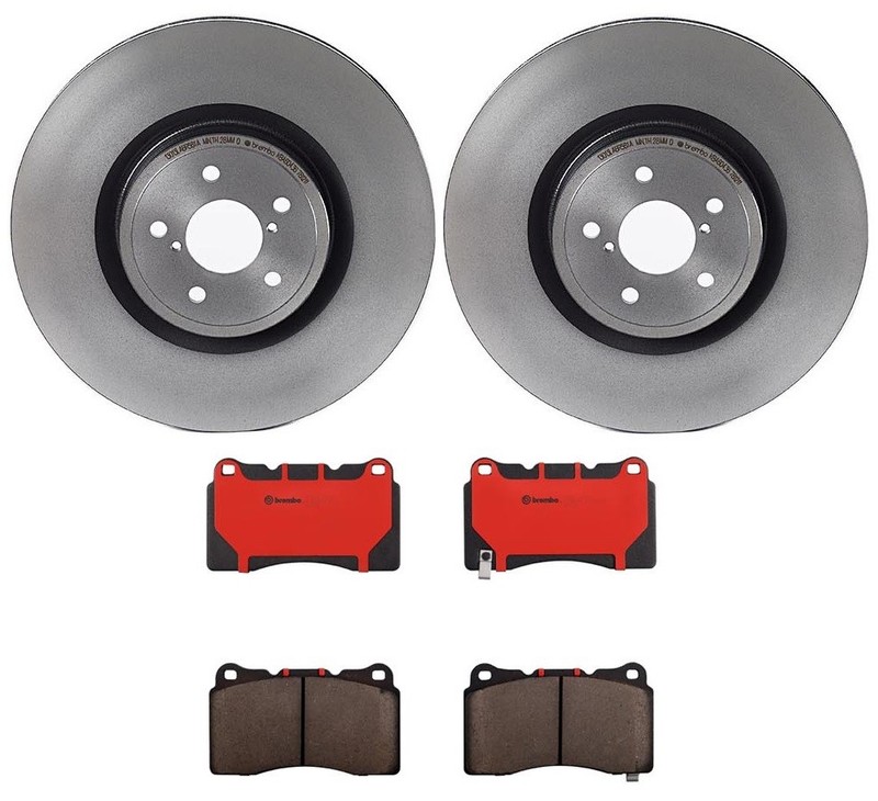 Brembo Front Brake Kit Ceramic Pads Disc Rotors for Subaru Impreza WRX STI 2004