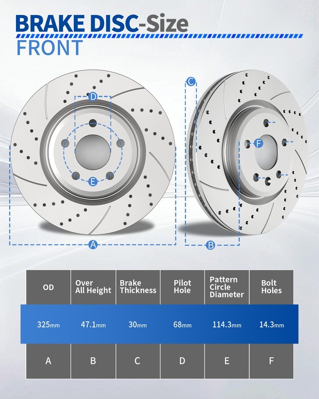Front Rear Drilled Brake Rotors Pads Kit fit for Ford Taurus 2011-12 2013-2019 gallery