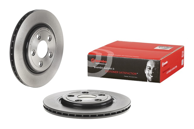 Brembo Rear Left or Right Coated Brake Disc Brake Rotor For Ford Jaguar Lincoln