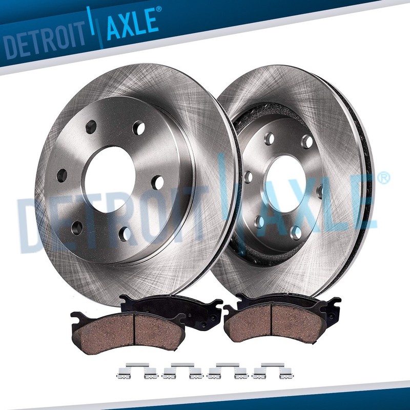 Rear Disc Rotors + Brake Pads for Chevy Tahoe Silverado Sierra Yukon XL 1500