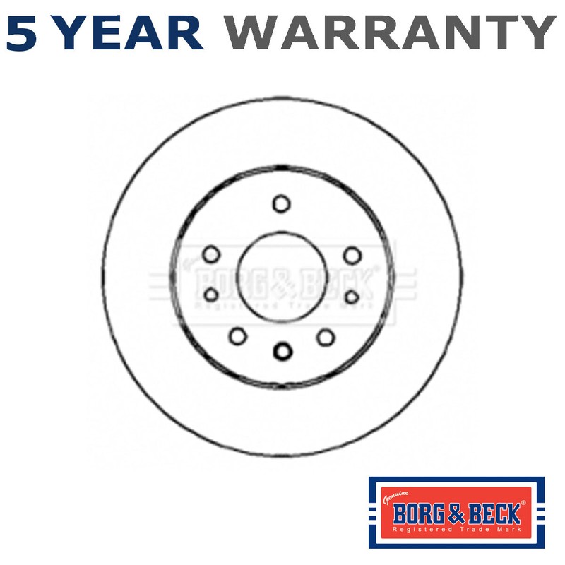 Borg & Beck Front Brake Disc Fits Vauxhall Vectra 2002-2009 Saab 9-3 2002-2015