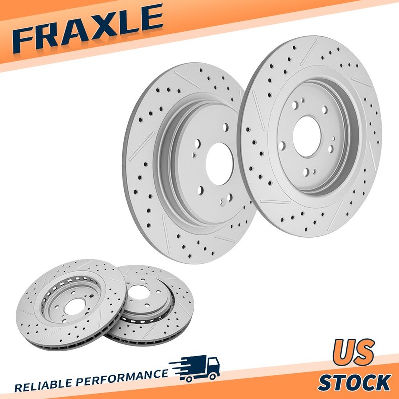 Front And Rear Drilled Disc Brake Rotors Kit For 2015 – 2020 Acura Tlx