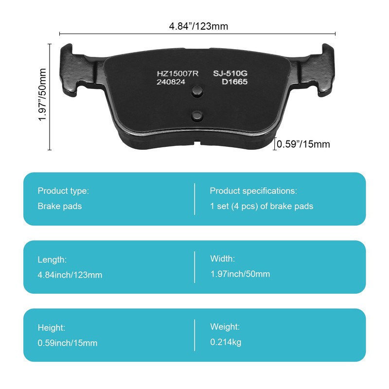 High Performance Smooth Stop 11.89" Rear Disc Brake Pads Ford Fusion Lincoln MKZ gallery
