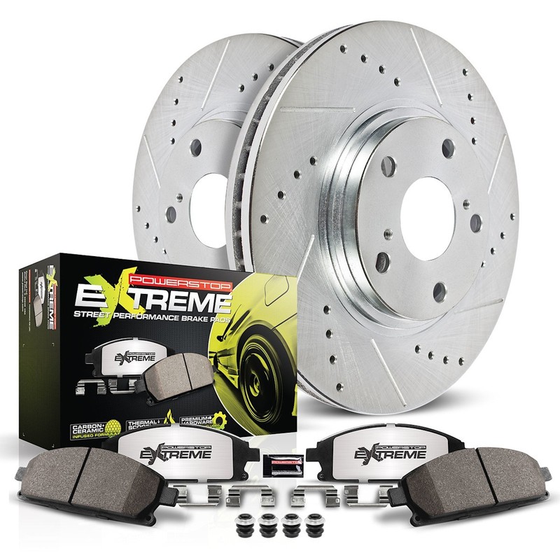 Powerstop Extreme 277mm Front 274mm Rear Discs & Pads Kit for 2017-2022 Impreza gallery