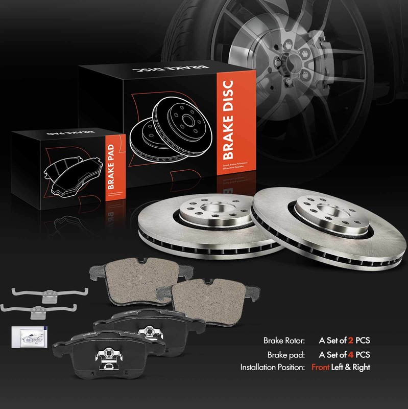 6x Front Disc Rotors & Ceramic Brake Pads for Saab 9-3 2006-2011 L4 2.0L V6 2.8L gallery