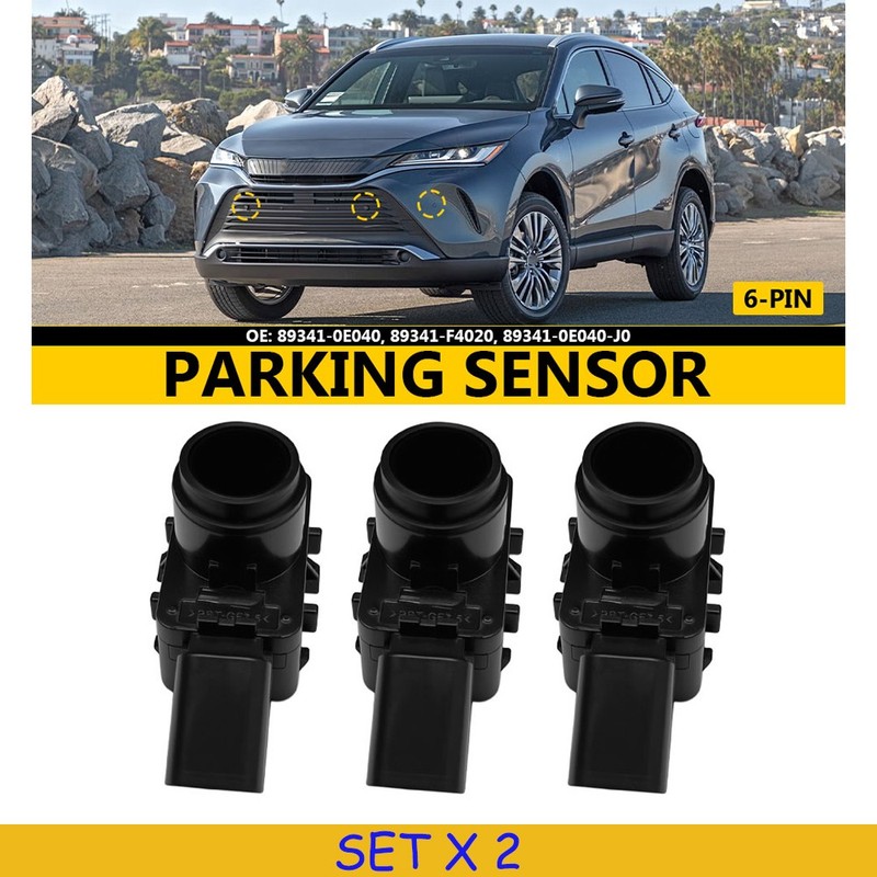 6PCS Fit 2024-2025 Lexus TX350 Parking Distance Reverse Sensor Alarm Front Rear