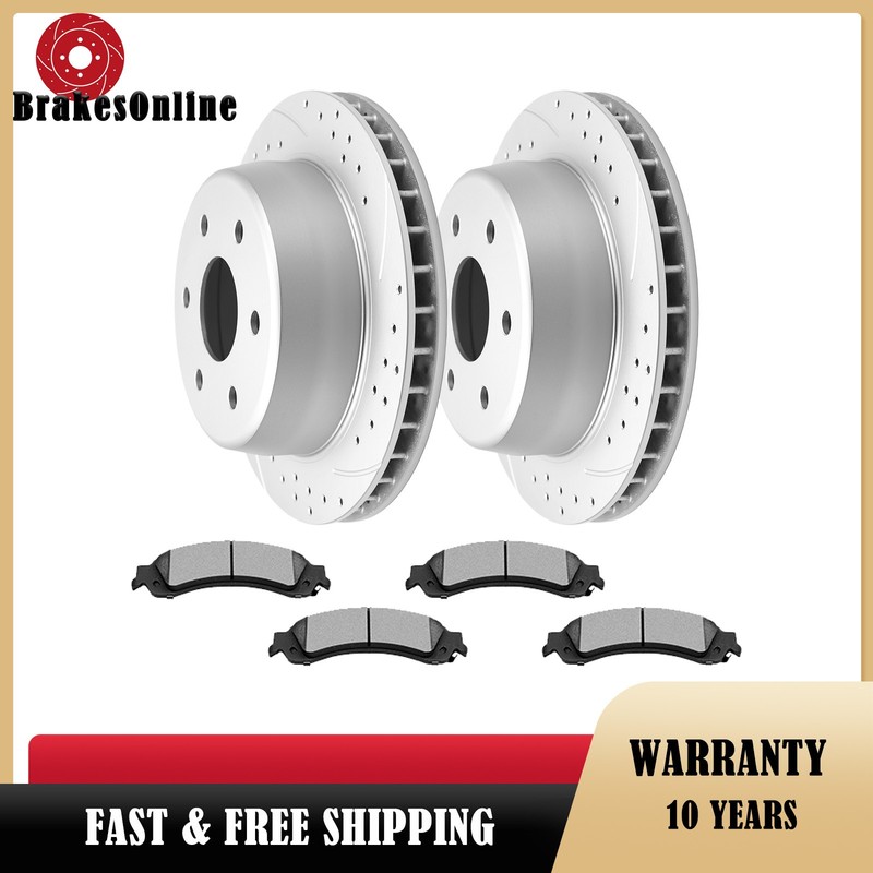 REAR Brake Rotors and Pads for Chevrolet Suburban 1500 2000-2006 TAHOE 2000-2006