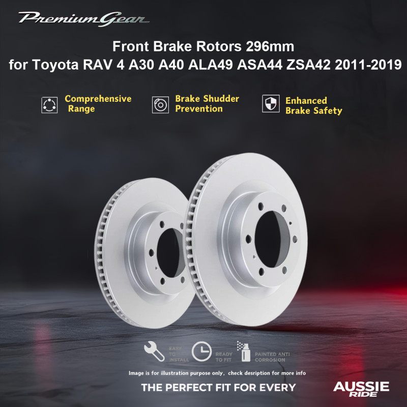 Front Brake Rotors 296mm for Toyota RAV 4 A30 A40 ALA49 ASA44 ZSA42 2011-2019