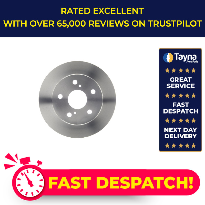 2x Brake Discs Pair Solid fits TOYOTA AURIS 1.5 Rear 06 to 12 1NZ-FE 259mm Set
