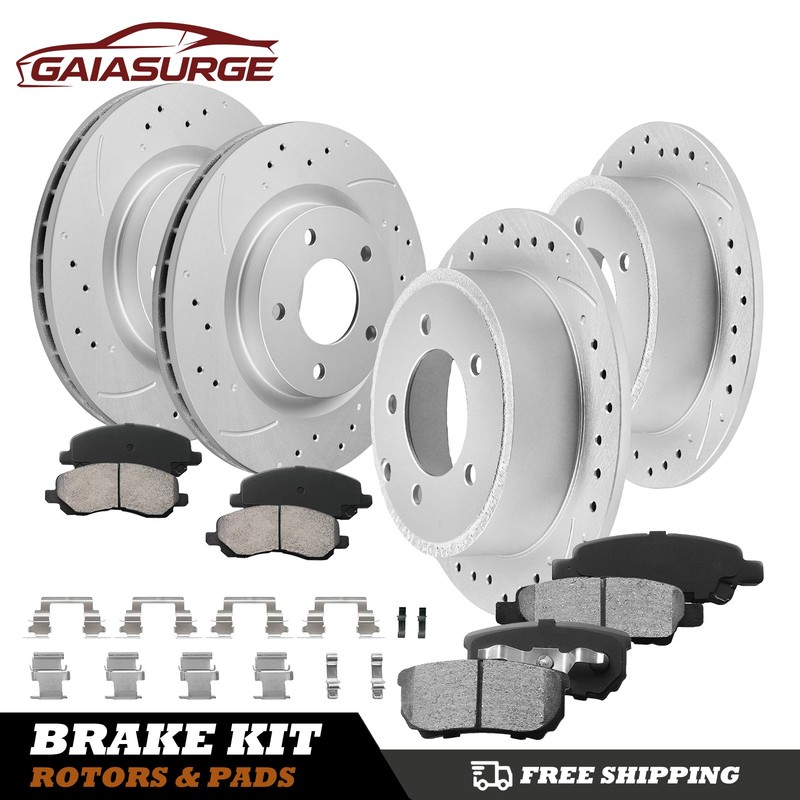 Front Rear Rotors Brakes Pads Kit for Jeep Compass Patriot Dodge Avenger Caliber