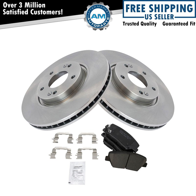 Front Brake Pad & Rotor Kit Brake Rotor For 2012-2014 Hyundai Azera
