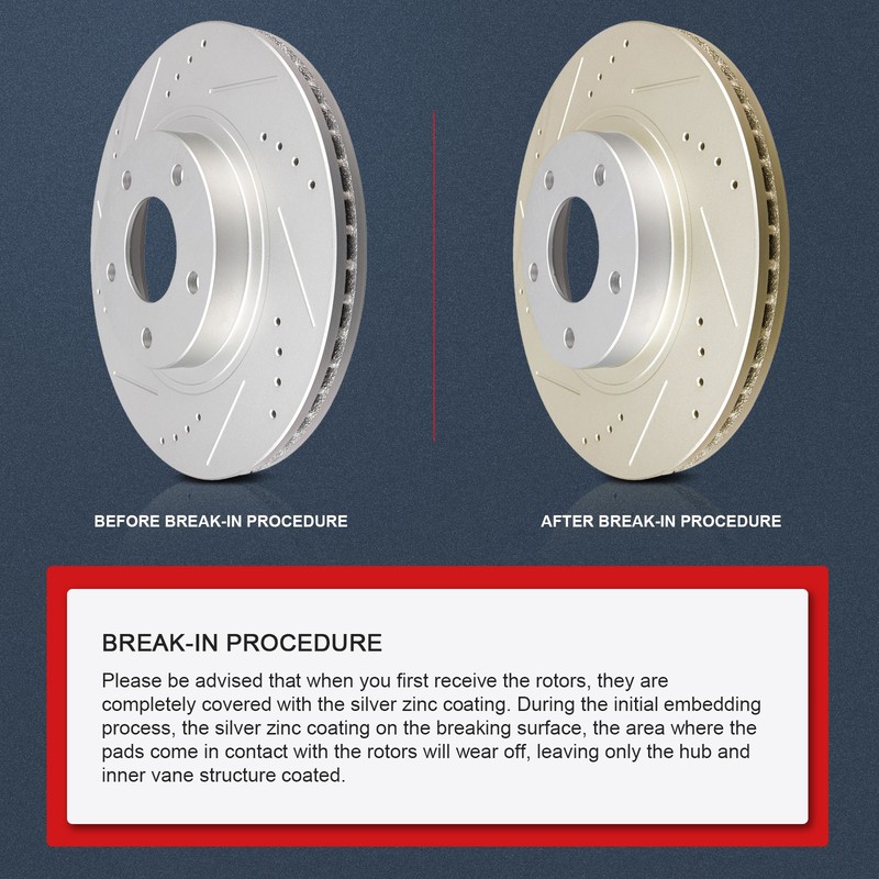 FRONT DRILLED AND SLOTTED BRAKE ROTORS & CERAMIC PADS FIT FOR I35 ALTIMA MAXIMA gallery